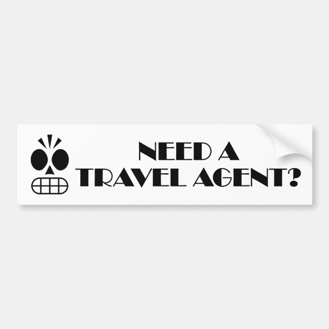 Manuel Calavera Afterlife Travel Agent Bumper Sticker (Front)