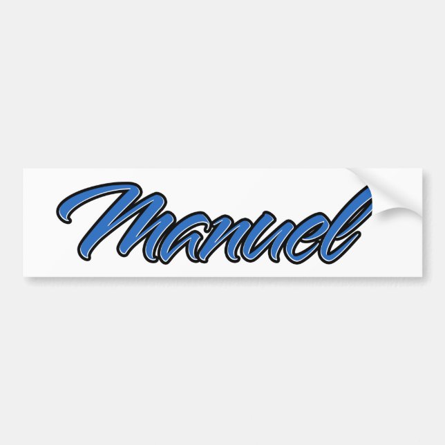 Manuel Name blue Aufkleber Sticker Autoaufkleber (Front)