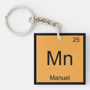 Manuel Name Chemistry Element Periodic Table Key Ring