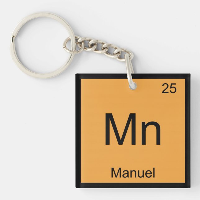 Manuel Name Chemistry Element Periodic Table Key Ring (Front)