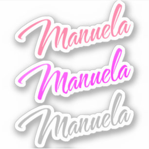 Manuela name decorative x3