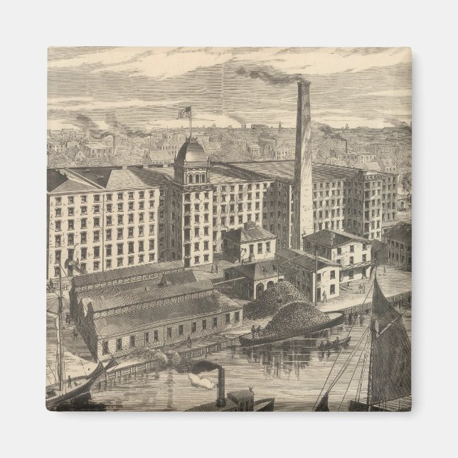 Manufactory of Clark's ONT Spool Cotton Magnet (Front)