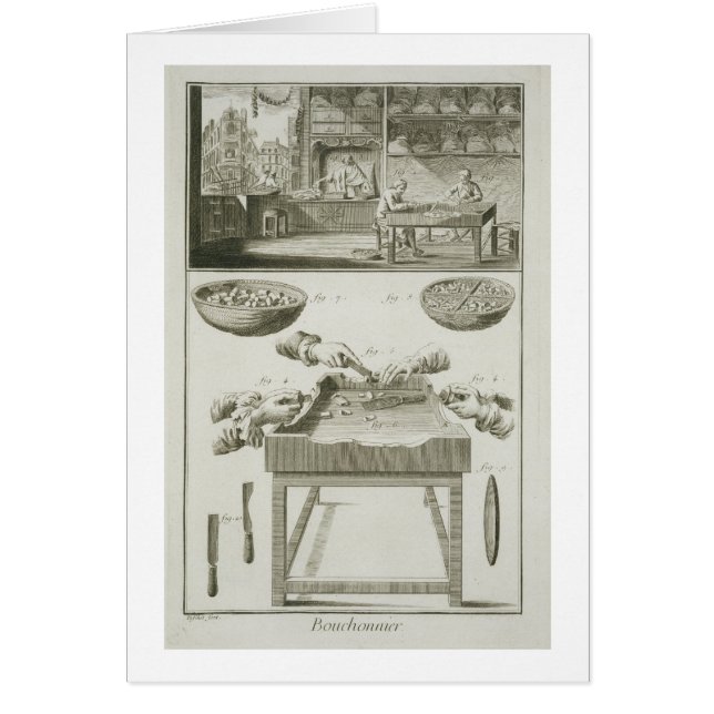 Manufacture of bottle corks, from the 'Encyclopedi (Front)