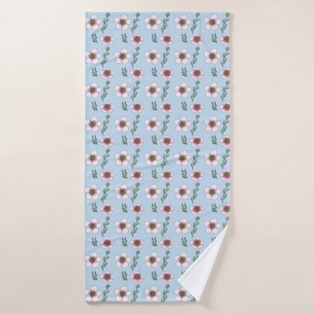 Manuka Flowers Bath Towel (Bath Towel)