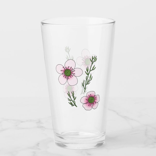 Manuka Flowers Glass (Front)