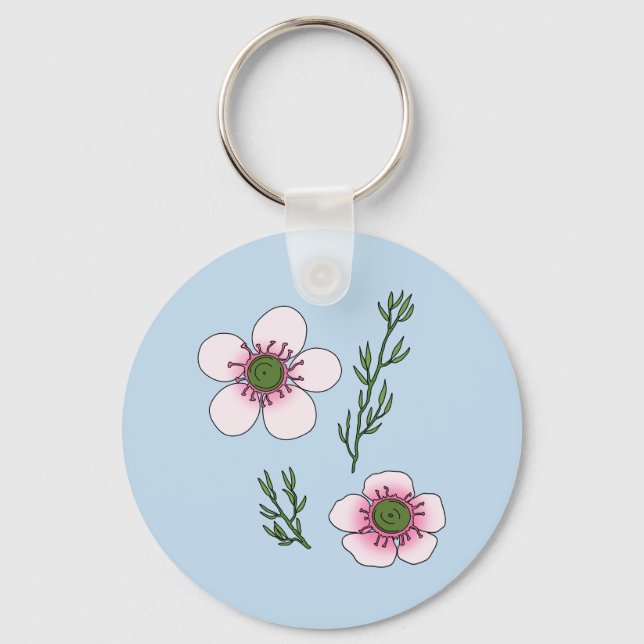 Manuka Flowers Key Ring (Front)