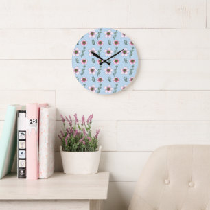 Manuka Flowers Large Clock
