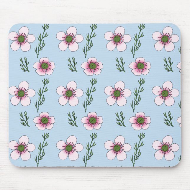 Manuka Flowers Mouse Mat (Front)