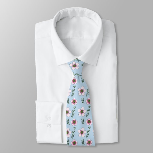 Manuka Flowers Tie (Tied)