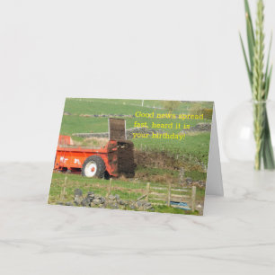 Manure spreader Birthday Card