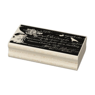 Manuscript and Raven Rubber Stamp