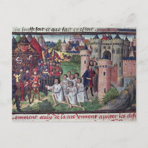 Manuscript by Jean Vauquelin Postcard