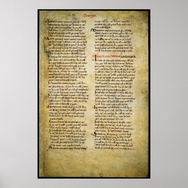Manuscript - Canonry of Westminster, Old Middlesex Poster (Front)
