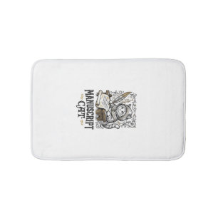 Manuscript Cat Cat Mediaeval Manuscript Vintage Ve Bath Mat