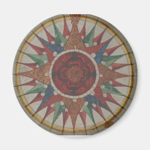 Manuscript Compass Rose Magnet