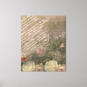 Manuscript d'Amour - Printed Canvas Print