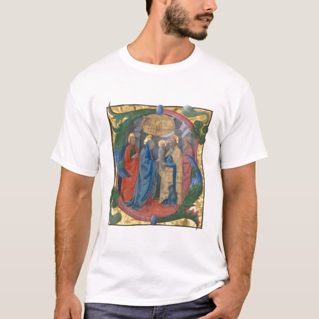 Manuscript  Illumination, letter S, 15th century 2 T-Shirt (Front)