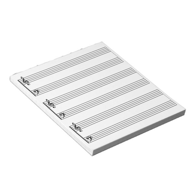 Manuscript Music Paper Notepad (Angled)
