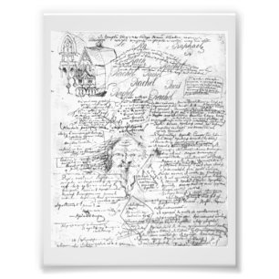 Manuscript page, Fyodor Dostoyevsky's novel Demons Photo Print