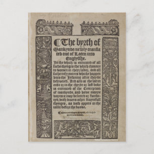 Manuscript Title Page Postcard