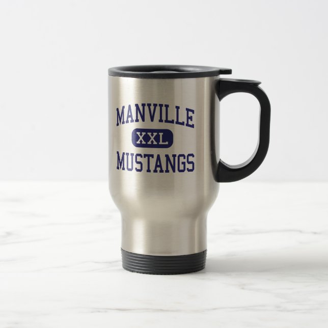 Manville - Mustangs - High - Manville New Jersey Travel Mug (Right)