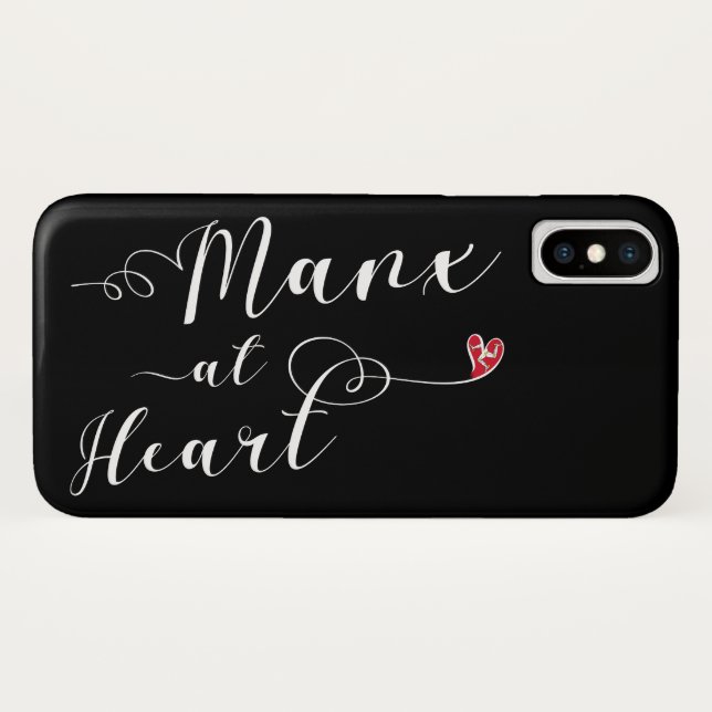 Manx At Heart Mobile Phone Case (Back (Horizontal))