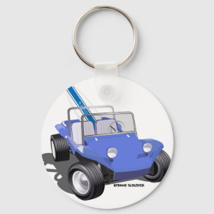 Manx Blue with Surfboard Key Ring