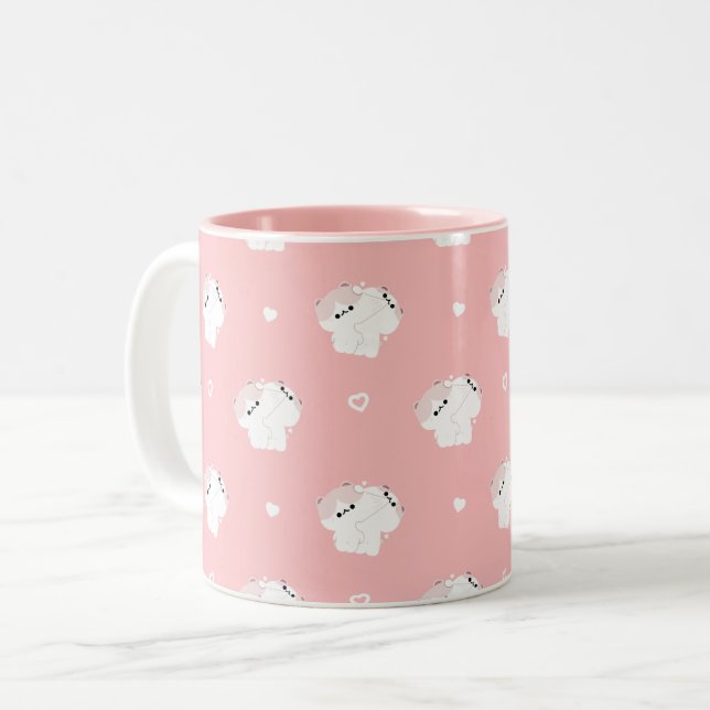 Manx Cat Couple Mug (Front Left)