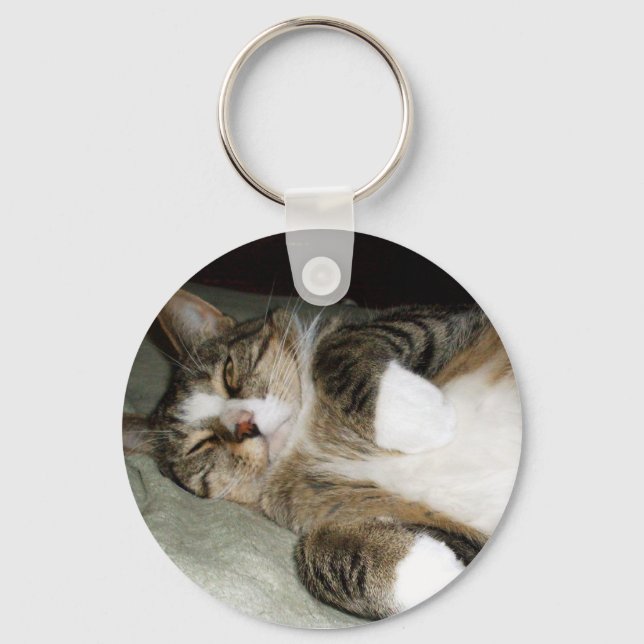 Manx Cat Lover Gift Key Ring (Front)