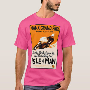 Manx Grand Prix Motorcycle Racing Print T-Shirt