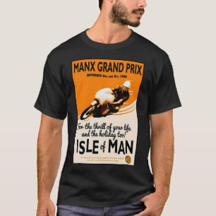 Manx Grand Prix Motorcycle Racing Print T-Shirt