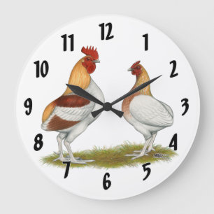 Manx Rumpies Large Clock