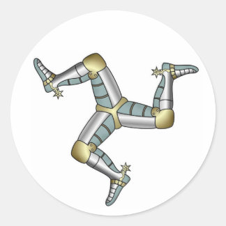 Manx Three Legs of Man Classic Round Sticker