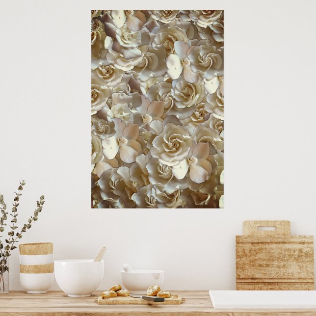 Many beautiful petals of rose     poster (Kitchen)