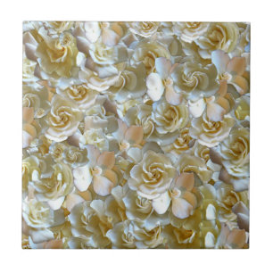 Many beautiful petals of rose      tile