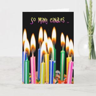 many Birthday candles Card
