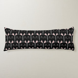 Many Black Cats Pattern Body Cushion