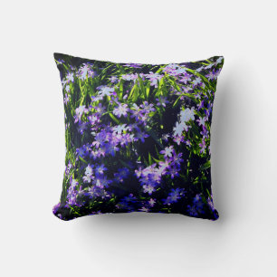 Many Blue Squill Spring Flowers Cushion