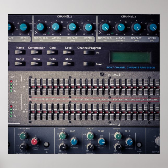 Many Buttons Sound Mixer Studio Poster (Front)