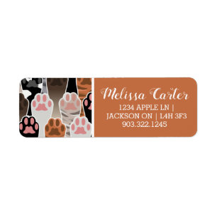 Many Cat Paws Pattern