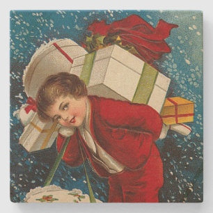 Many Christmas Packages Stone Coaster