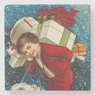 Many Christmas Packages Stone Coaster