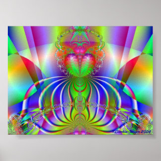 Many Coloured Budda Poster