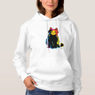 Many Coloured Cat Hoodie