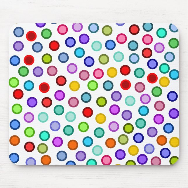 Many Colourful Circles Mouse Mat (Front)