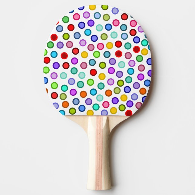 Many Colourful Circles Ping Pong Paddle (Front)