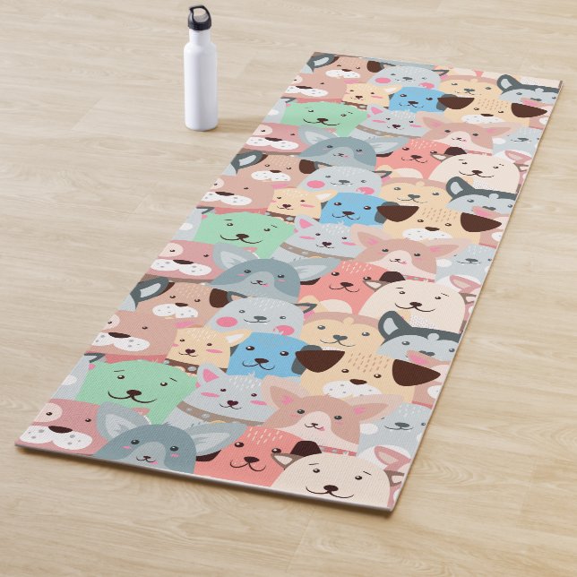 Many Colourful Dogs Design Yoga Mat (In Situ)