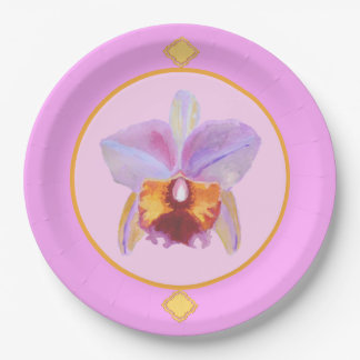 Many Colours, One Orchid Paper Plates