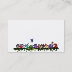 many cute dragons business cards