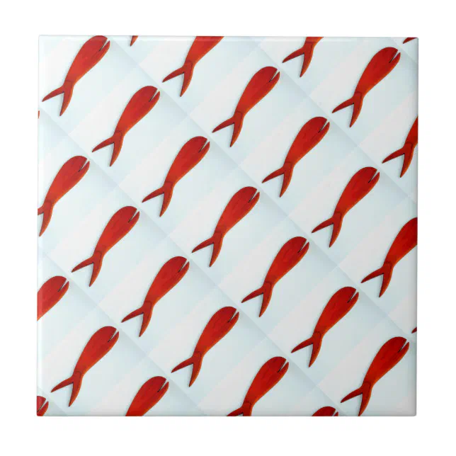 Fish Shape Diagonal many diagonal fish tile | Zazzle
